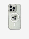 Karl Lagerfeld Karl Lagerfeld IML Glitzer Karl and Choupette MagSafe Rückseite Hülle für iPhone 15 Pro Transparent
