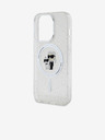 Karl Lagerfeld Karl Lagerfeld IML Glitzer Karl and Choupette MagSafe Rückseite Hülle für iPhone 15 Pro Transparent