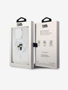 Karl Lagerfeld Karl Lagerfeld IML Glitzer Karl and Choupette MagSafe Rückseite Hülle für iPhone 15 Pro Transparent