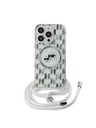 Karl Lagerfeld Karl Lagerfeld IML Monogramm Crossbody K&CH Heads MagSafe Rückseite Hülle für iPhone 14 Pro Max Transparent