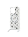 Karl Lagerfeld Karl Lagerfeld IML Monogramm Crossbody K&CH Heads MagSafe Rückseite Hülle für iPhone 14 Pro Max Transparent