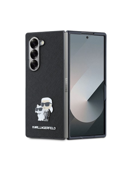 Karl Lagerfeld Karl Lagerfeld PU Saffiano Karl and Choupette Rückseite Hülle für Samsung Galaxy Z Fold 6 Black