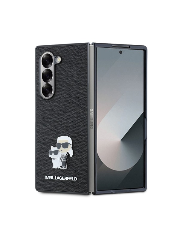 Karl Lagerfeld Karl Lagerfeld PU Saffiano Karl and Choupette Rückseite Hülle für Samsung Galaxy Z Fold 6 Black