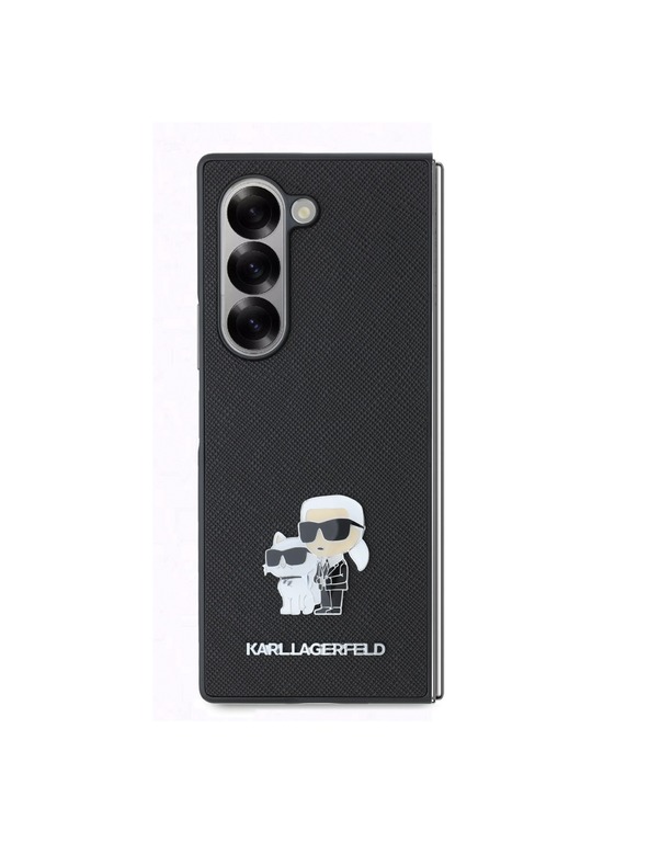 Karl Lagerfeld Karl Lagerfeld PU Saffiano Karl and Choupette Rückseite Hülle für Samsung Galaxy Z Fold 6 Black