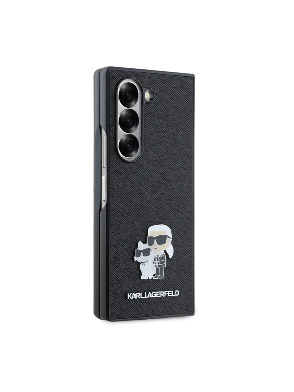 Karl Lagerfeld Karl Lagerfeld PU Saffiano Karl and Choupette Rückseite Hülle für Samsung Galaxy Z Fold 6 Black