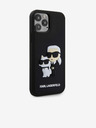 Karl Lagerfeld 3D Gummi Karl and Choupette Rückseite Hülle für iPhone 12/12 Pro Black Karl Lagerfeld