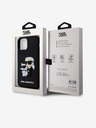 Karl Lagerfeld 3D Gummi Karl and Choupette Rückseite Hülle für iPhone 12/12 Pro Black Karl Lagerfeld
