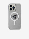 Karl Lagerfeld Karl Lagerfeld IML Glitzer Karl and Choupette MagSafe Rückseite Hülle für iPhone 15 Pro Max Transparent