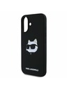 Karl Lagerfeld Karl Lagerfeld Flüssigsilikon Choupette Kopf MagSafe Rückseite Hülle für iPhone 16 Black