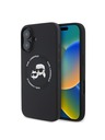 Karl Lagerfeld Karl Lagerfeld Flüssigsilikon K&CH Köpfe MagSafe Rückseite Hülle für iPhone 16 Black