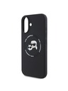 Karl Lagerfeld Karl Lagerfeld Flüssigsilikon K&CH Köpfe MagSafe Rückseite Hülle für iPhone 16 Black