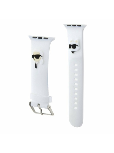 Karl Lagerfeld Karl Lagerfeld Karl and Choupette Kopf NFT Armband für Apple Watch 38/40/41 White