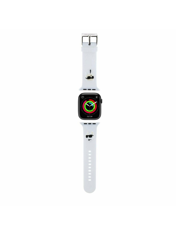 Karl Lagerfeld Karl Lagerfeld Karl and Choupette Kopf NFT Armband für Apple Watch 38/40/41 White