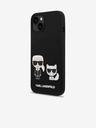 Karl Lagerfeld Karl Lagerfeld MagSafe Kompatible Hülle Flüssigsilikon Karl and Choupette für iPhone 14 Plus Black