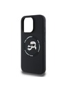 Karl Lagerfeld Karl Lagerfeld Flüssigsilikon K&CH Köpfe MagSafe Rückseite Hülle für iPhone 16 Pro Max Black