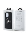 Karl Lagerfeld Karl Lagerfeld Flüssigsilikon K&CH Köpfe MagSafe Rückseite Hülle für iPhone 16 Pro Max Black