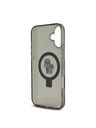 Karl Lagerfeld Karl Lagerfeld Ringständer Karl and Choupette MagSafe Rückseite Hülle für iPhone 16 Plus Black