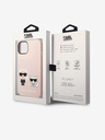 Karl Lagerfeld Karl Lagerfeld MagSafe Kompatible Hülle Flüssigsilikon Karl and Choupette für iPhone 14 Plus Pink