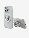 Karl Lagerfeld Karl Lagerfeld Ringständer Karl and Choupette MagSafe Rückseite Hülle für iPhone 15 Pro White