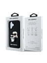 Karl Lagerfeld Karl Lagerfeld 3D Gummi Karl and Choupette Rückseite Hülle für iPhone 16 Plus Black