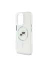 Karl Lagerfeld Karl Lagerfeld IML K&CH Köpfe Metallrahmen MagSafe Rückseite Hülle für iPhone 16 Pro Max Transparent