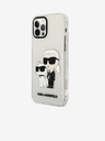 Karl Lagerfeld Karl Lagerfeld IML Glitzer Karl and Choupette NFT Rückseite Hülle für iPhone 12/12 Pro Transparent