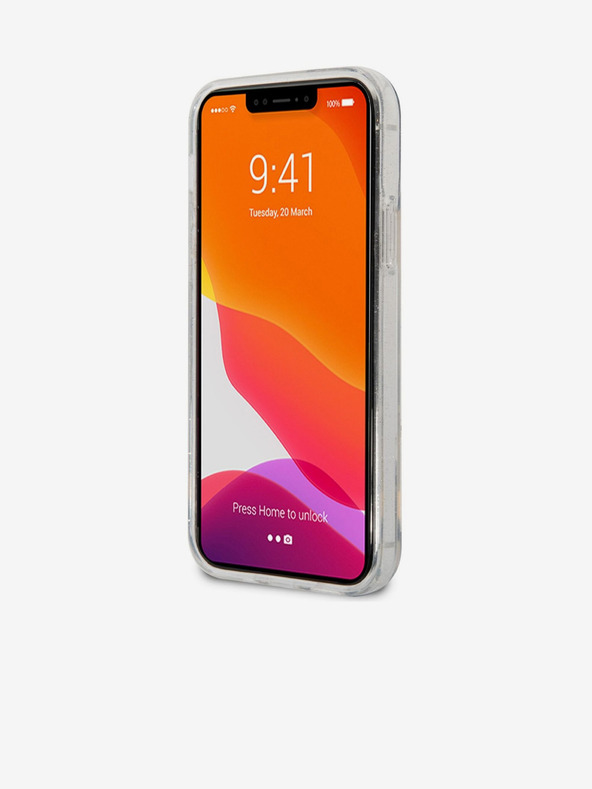 Karl Lagerfeld Karl Lagerfeld IML Glitzer Karl and Choupette NFT Rückseite Hülle für iPhone 12/12 Pro Transparent