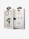 Karl Lagerfeld Karl Lagerfeld IML Glitzer Karl and Choupette NFT Rückseite Hülle für iPhone 12/12 Pro Transparent