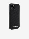Karl Lagerfeld PU Gestepptes Muster Rückseite Hülle für iPhone 15 Black Karl Lagerfeld
