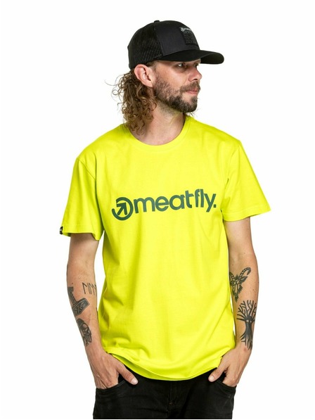 Meatfly Meatfly Herren-T-Shirt MF Logo Safety Yellow | Gelb | Größe