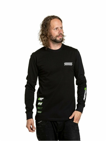 Meatfly Meatfly Herren Langarm-T-Shirt Appex Schwarz