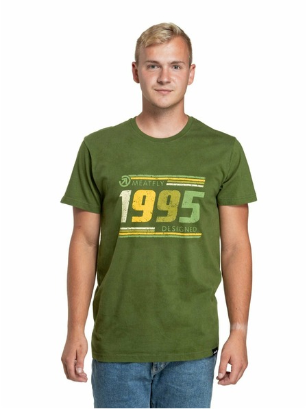 Meatfly Meatfly Herren T-Shirt 1995 Olive | Grün | Größe