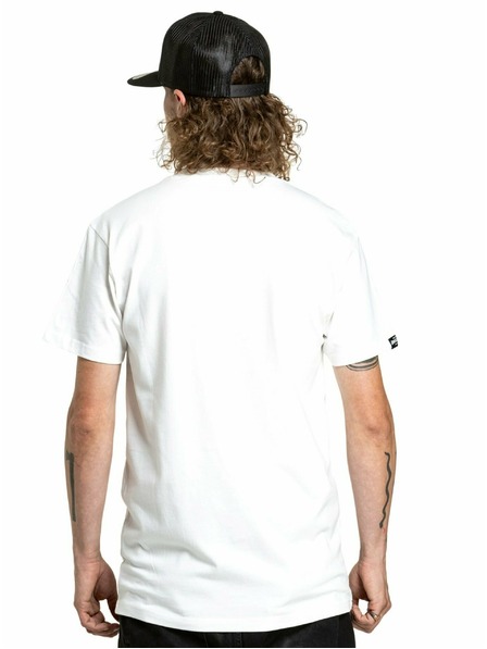 Meatfly Meatfly Herren T-Shirt Joe Weiß/Schwarz | Schwarz | Größe S | 100% Baumwolle