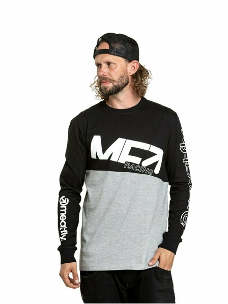 Meatfly Meatfly Herren Langarm-T-Shirt Judgement Racing Grau | Grau | Größe