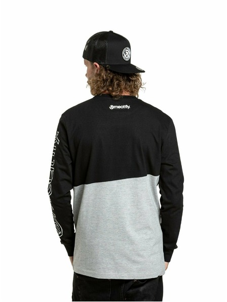 Meatfly Meatfly Herren Langarm-T-Shirt Judgement Racing Grau | Grau | Größe