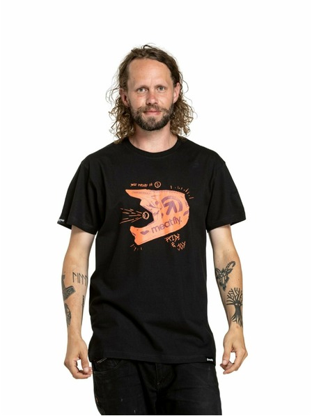 Meatfly Meatfly Herren T-Shirt Fullface Schwarz | Schwarz | Größe