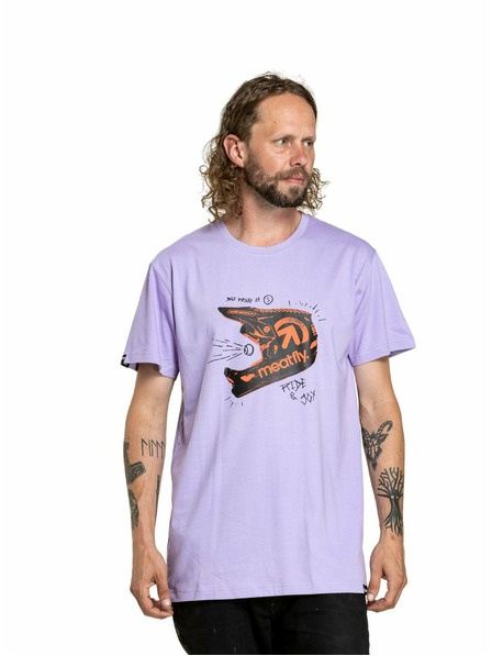 Meatfly Meatfly Herren T-Shirt Fullface Dusty Purple | Lila | Größe