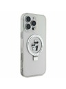 Karl Lagerfeld Karl Lagerfeld Ringstand Karl and Choupette MagSafe Rückseite Hülle für iPhone 16 Pro Weiß
