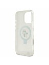 Karl Lagerfeld Karl Lagerfeld Ringstand Karl and Choupette MagSafe Rückseite Hülle für iPhone 16 Pro Weiß