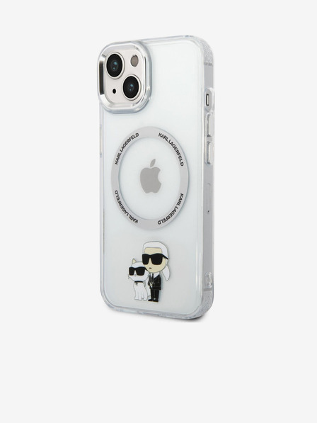 Karl Lagerfeld Karl Lagerfeld IML Karl and Choupette NFT MagSafe Rückseite Hülle für iPhone 14 Transparent