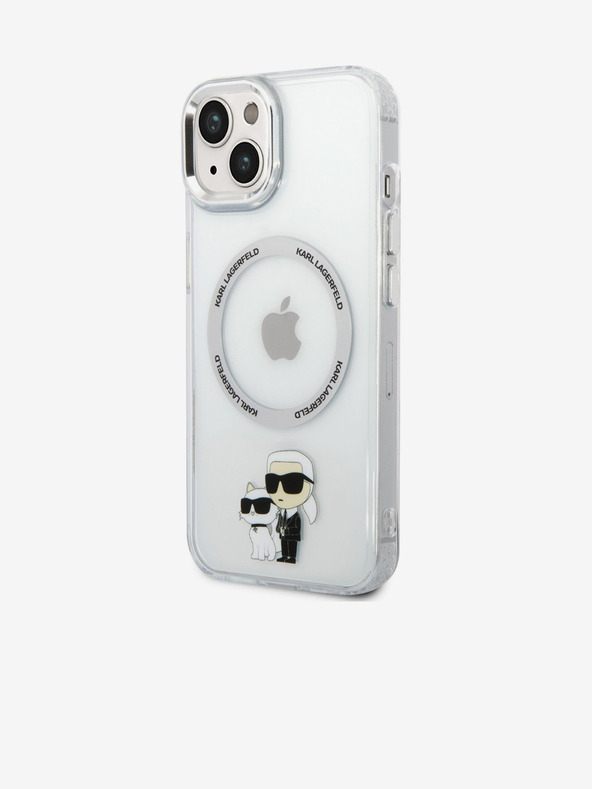 Karl Lagerfeld Karl Lagerfeld IML Karl and Choupette NFT MagSafe Rückseite Hülle für iPhone 14 Transparent