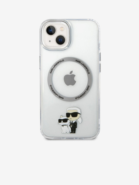 Karl Lagerfeld Karl Lagerfeld IML Karl and Choupette NFT MagSafe Rückseite Hülle für iPhone 14 Transparent