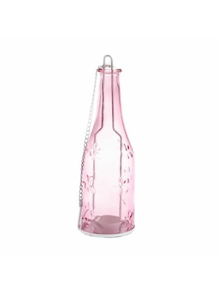 Casa de Engel Hängender Glas-Kerzenhalter - lila - Flaschenform, 0/24