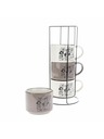 Casa de Engel Keramiktassen im Metallständer, 4x300ml, 1/9