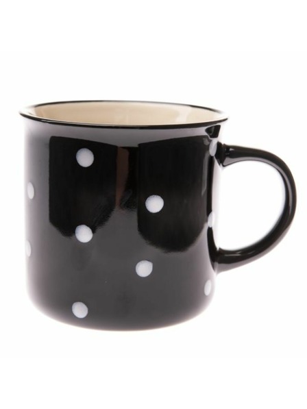 Casa de Engel Keramikbecher - schwarz mit Punkten, 350ml Casa de Engel