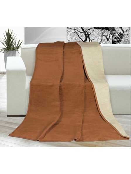 Bellatex Decke einfarbig 200x230cm braun / beige