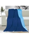 Bellatex Einfarbige Decke 150x200cm dunkelblau / hellblau