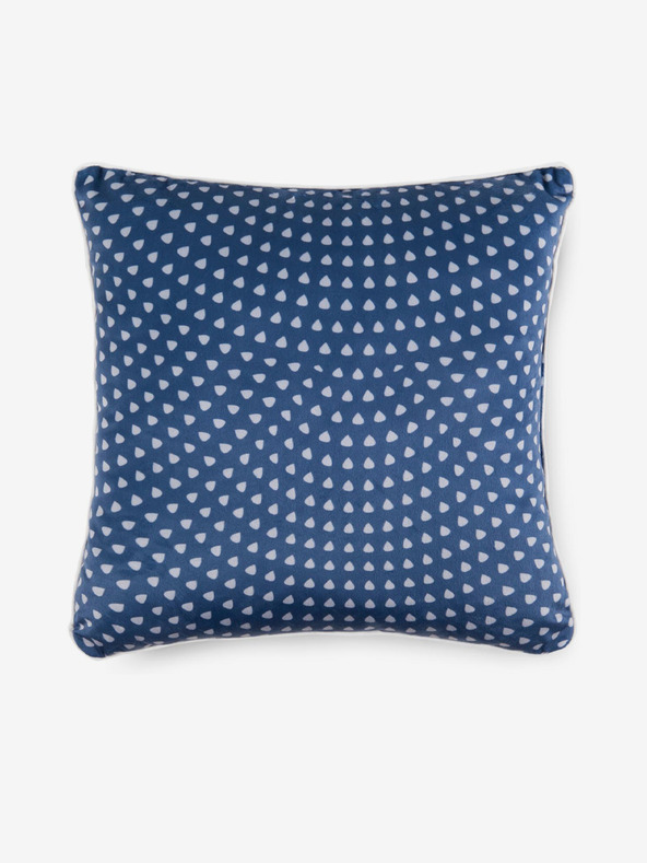 Hip Bedding 48 x 48 cm - Blau gemustertes Wendekissen mit Hip Bedding Bjirke Füllung