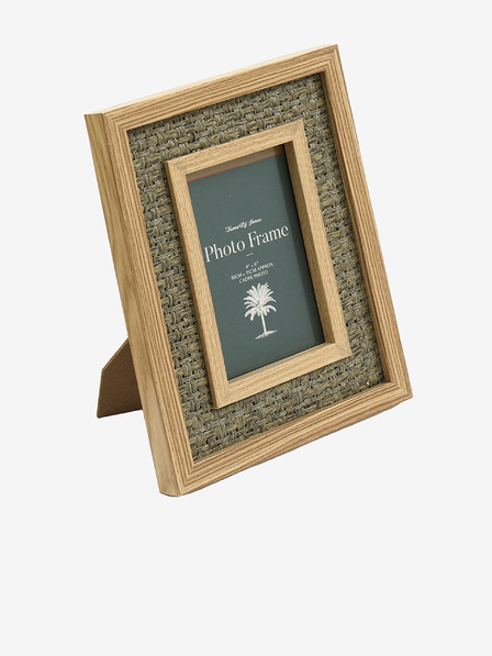 SIFCON Fotorahmen aus Holz mit grünem Rattan 13x18 SIFCON