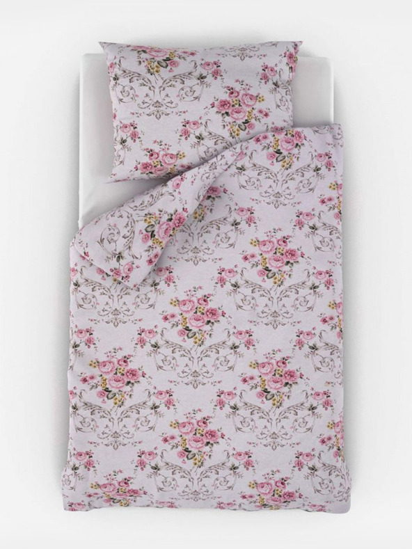 Kvalitex Französische Baumwollbettwäsche PROVENCE COLLECTION 220x200, 70x90cm CLER rosa